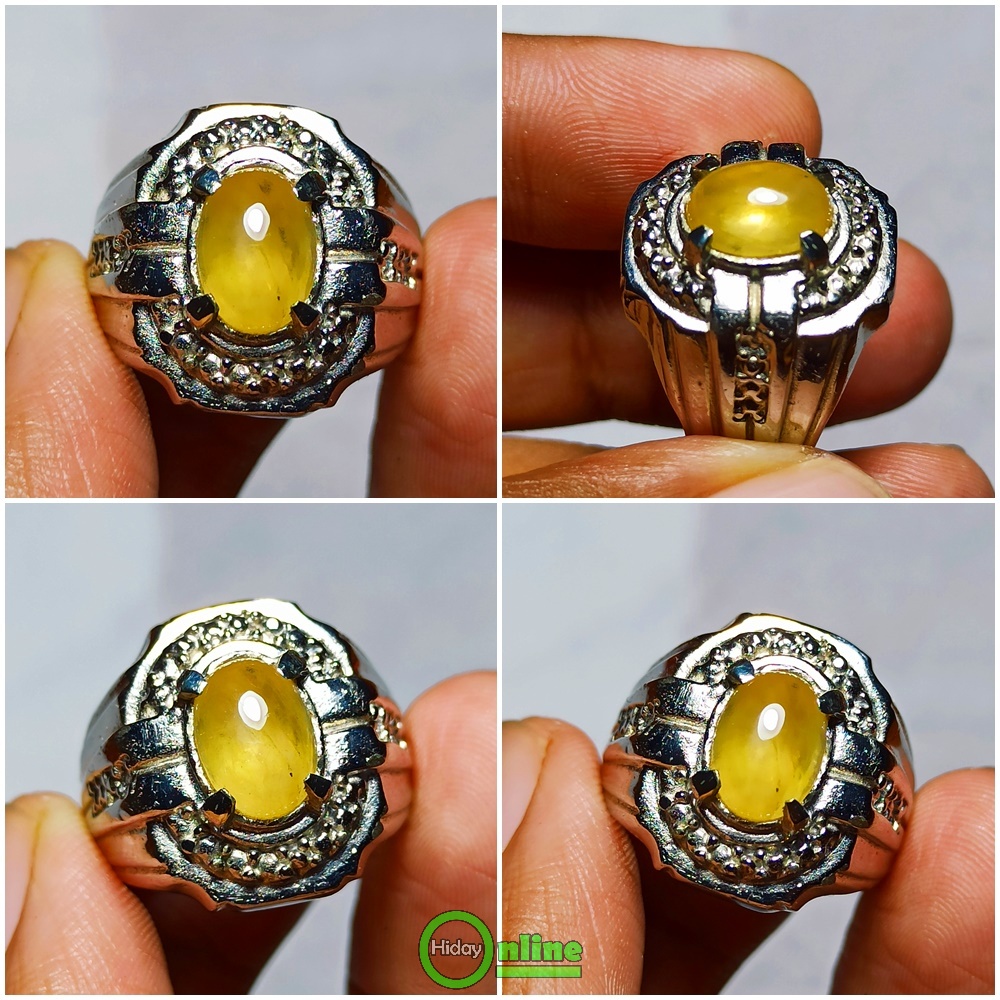CINCIN NATURAL PERMATA YELLOW SAFIR / YAKUT KUNING GARANSI ASLI