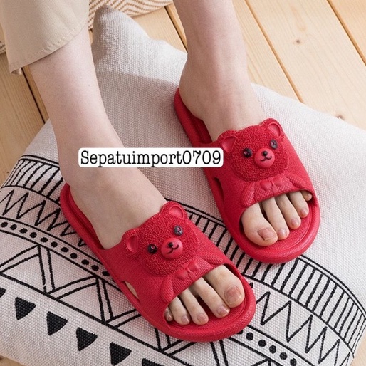 Sandal Rumah Berkualitas Karet BEAR MINSOO Jelly Import