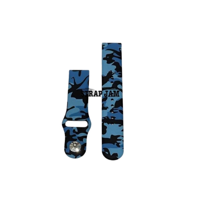 RMY Tali Jam Amazfit BIP 3 / Pro - Strap 20mm Silikon Rubber Camo Army Sporty