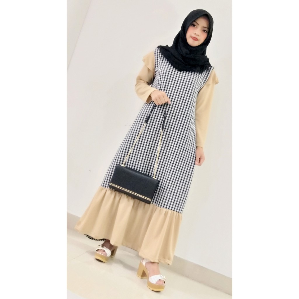 GAMIS RUFFLE KOTAK CARLINA FASHION