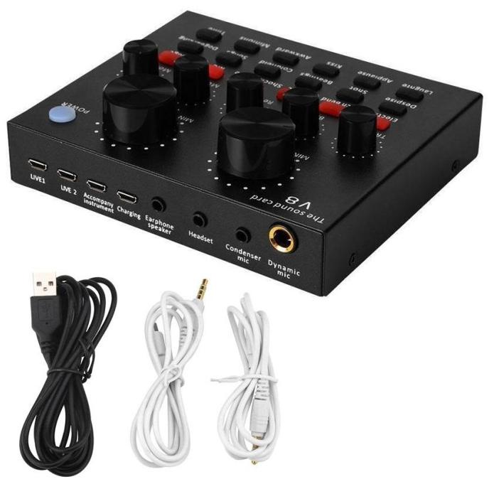 Sound Card Mixer Mini Karaoke Bluetooth