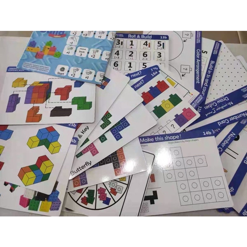 math link cube learning set mainan edukasi anak