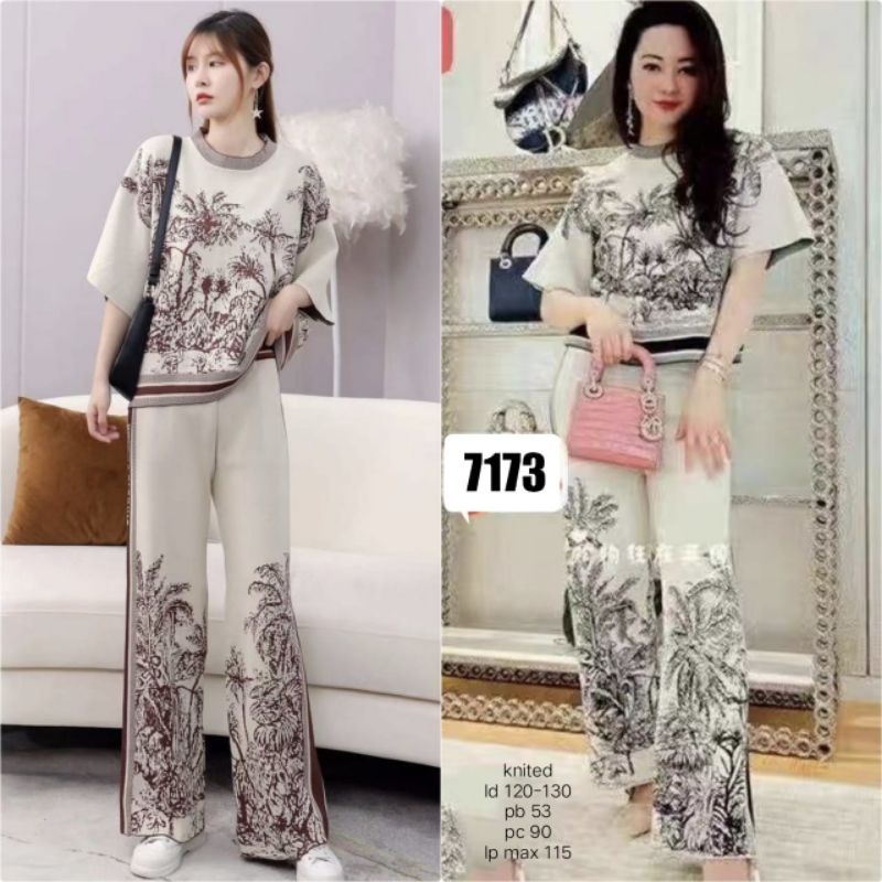 Setelan Celana Rajut Wanita Christian Dior