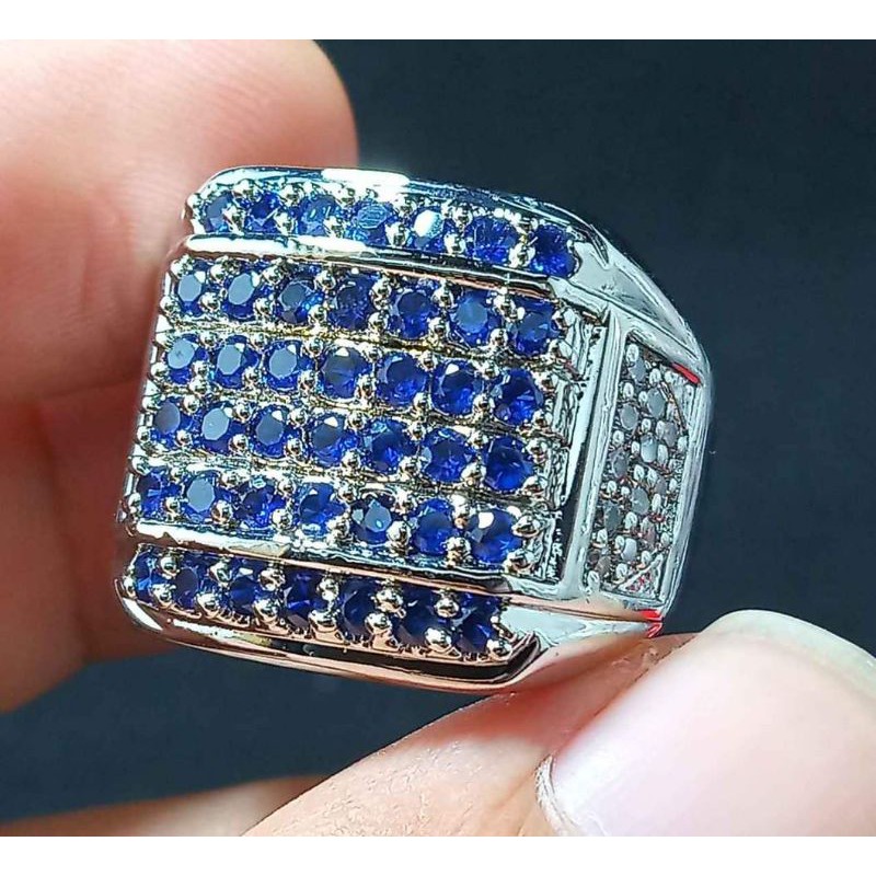 batu blue safir tabur 42 asli natural