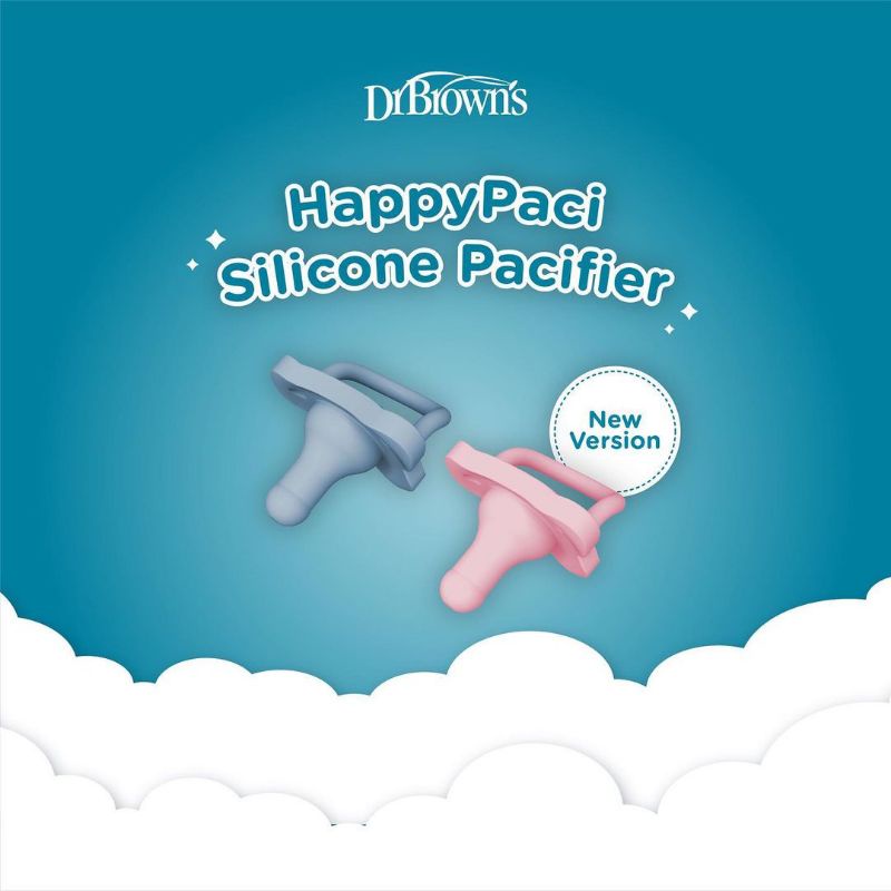 Dr.Brown's HappyPaci One-Piece Silicone Pacifier 0m+ 1Pack Empeng Bayi