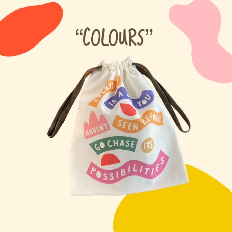 (READYSTOCK) POUCH SERUT DRAWSTRING BLACU MURAH AESTHETIC CUTE KEKINIAN Image 6