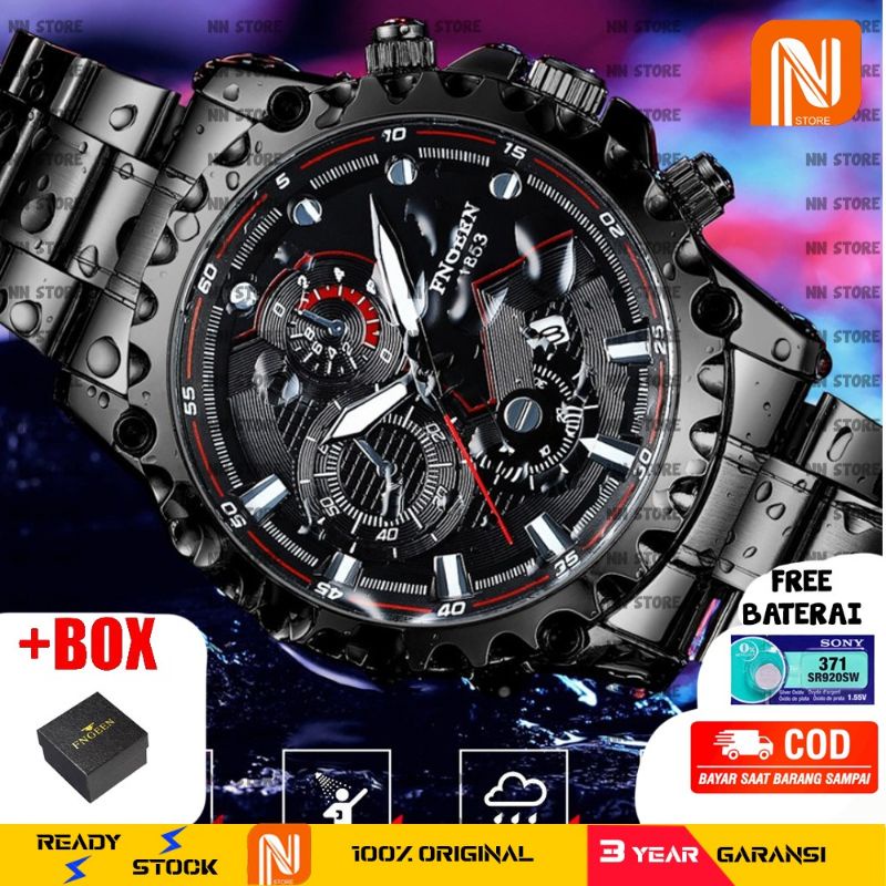 [ !!BEST SELLER!! ] 5757 Jam Tangan Pria Luxury Stainless Steel Quartz Tahan Air 100% Original + Baterai Cadangan &amp; Kotak