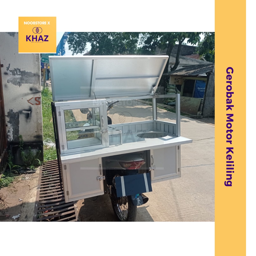 Gerobak Bakso Motor Aluminium Spanrel