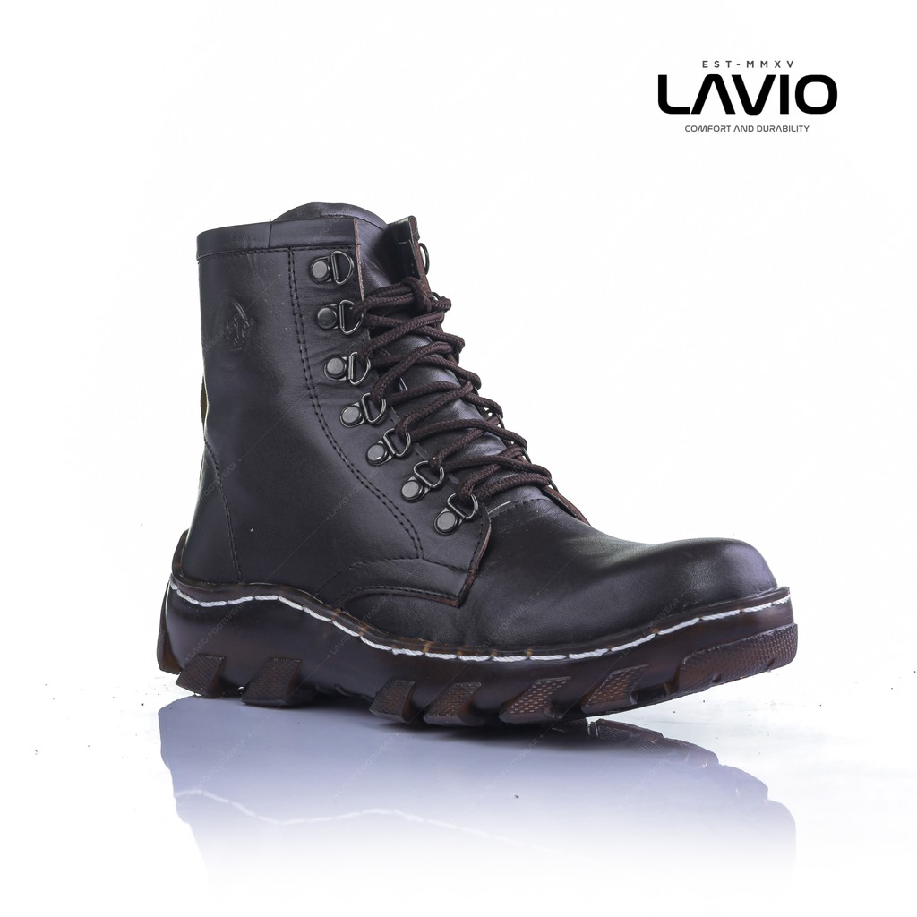 Sepatu Safety Boots Outdoor Pria Keren Lavio Holden Kulit Asli