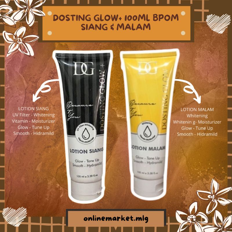 Body Lotion Dosting Glow Hand Body Lotion Siang Malam Original BPOM