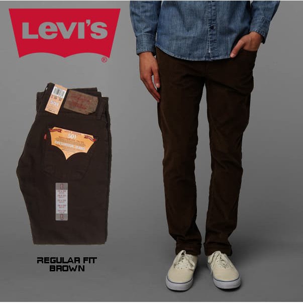LEVIS Brown Regular | Celana Jans Pria | Coklat | (Bukan Skinny Jeans)