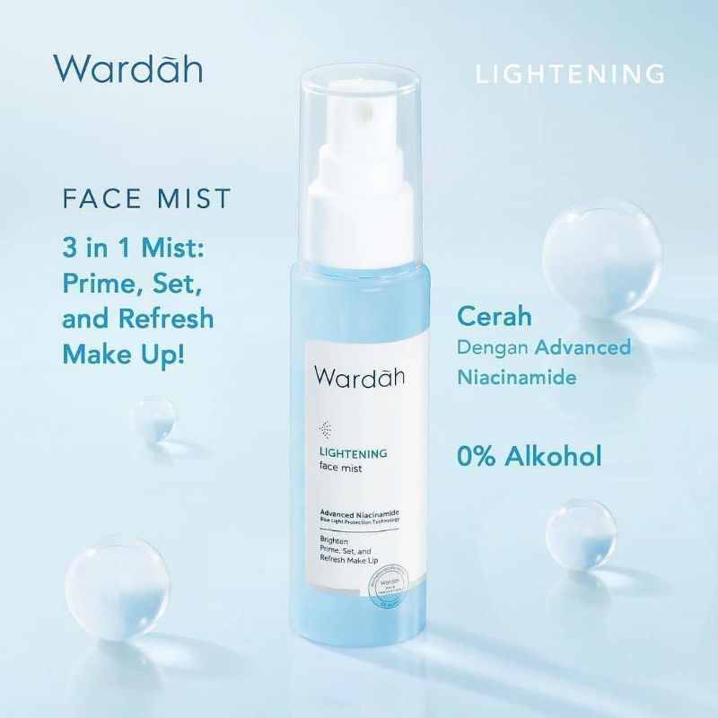 wardah lightening face mist primer setting spray