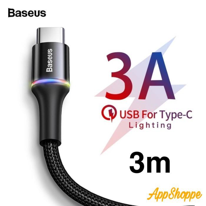 BASEUS Kabel 3m Cable Data Charger USB Type C 3A