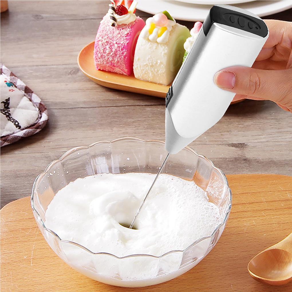 Blender Susu Perlengkapan Dapur Digenggam Tangan Sederhana Operasi Blending Device Baterai-Operasi Permukaan Halus Egg Frother