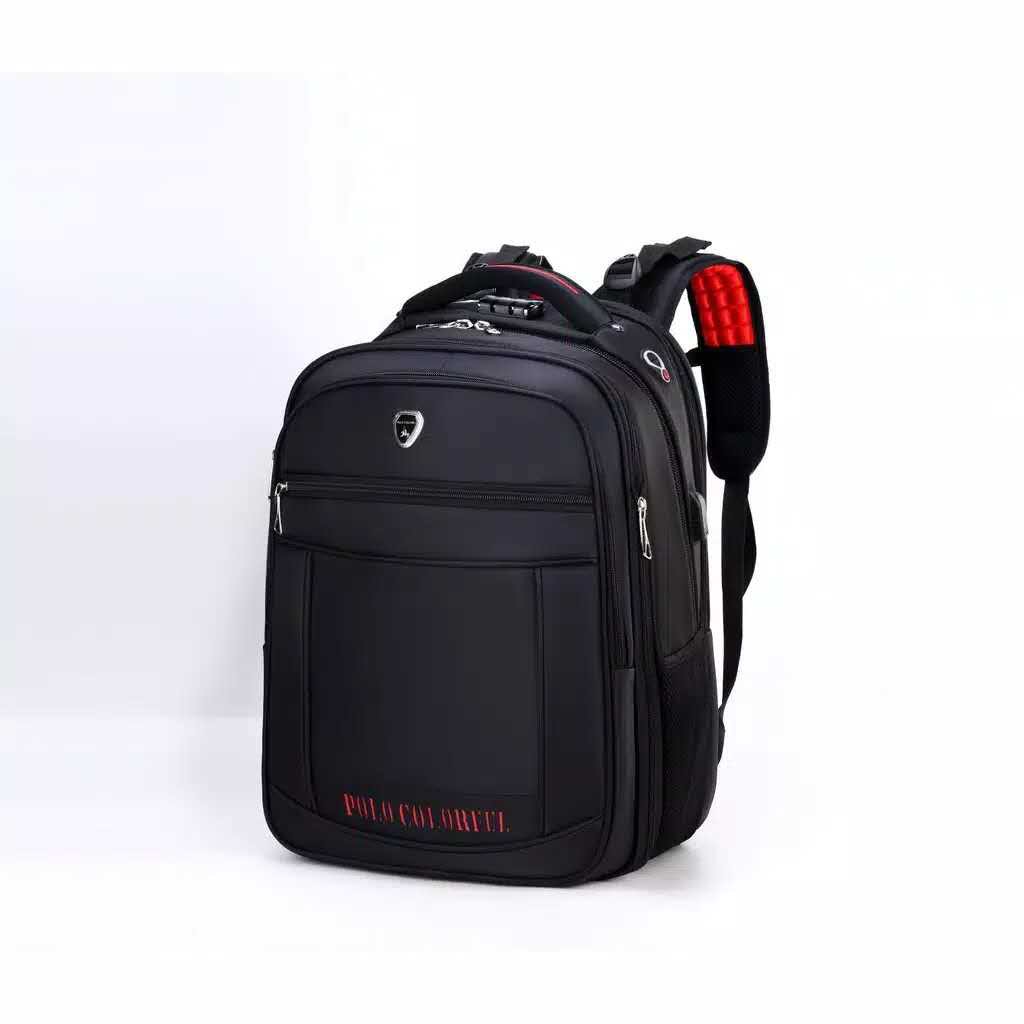 Tas Ransel Laptop Polo Colorful D6683# 100% Original - Bisa Diperlebar - Sistem LOCK - Expand