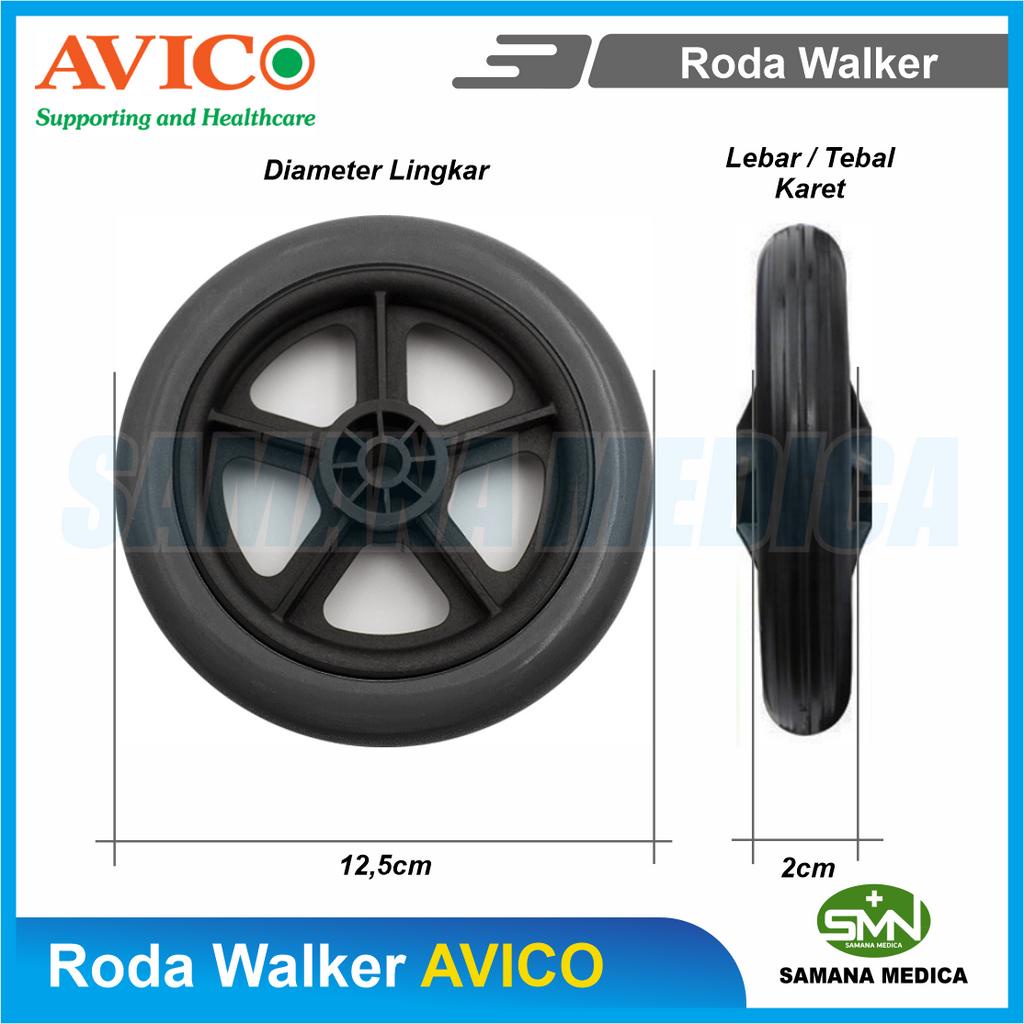 Roda Walker Alat Bantu Jalan 5inc Sparepart Roda Walker Kuat Harga per SET (2 roda)