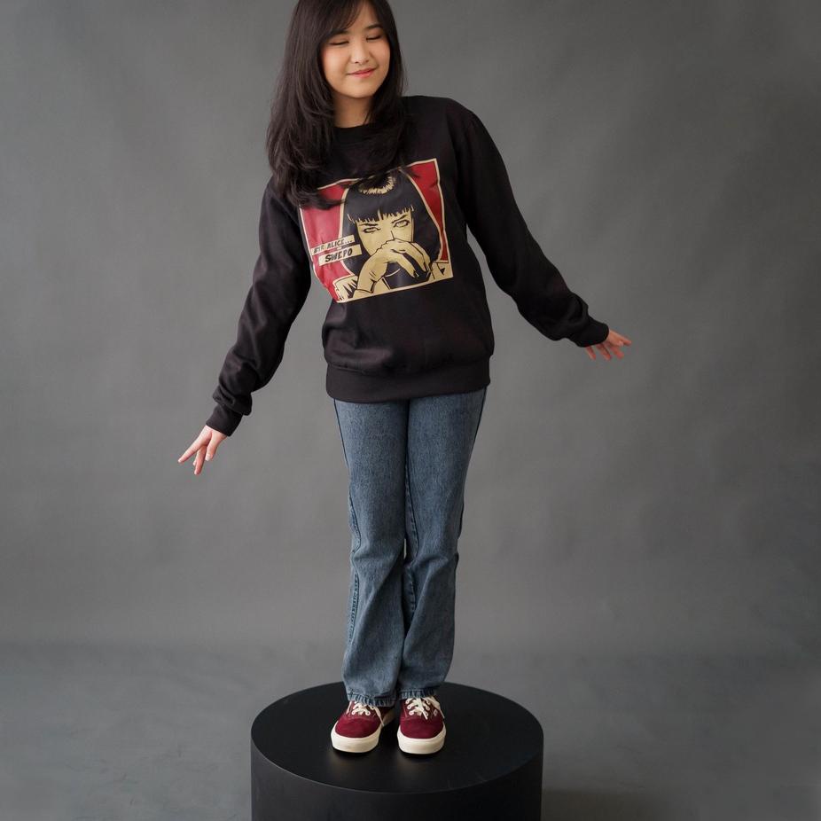 ((REKOMENDASI)) SWEATERPOLOSID x BTR — Basic Sweater Alice Comic Size M-XXL