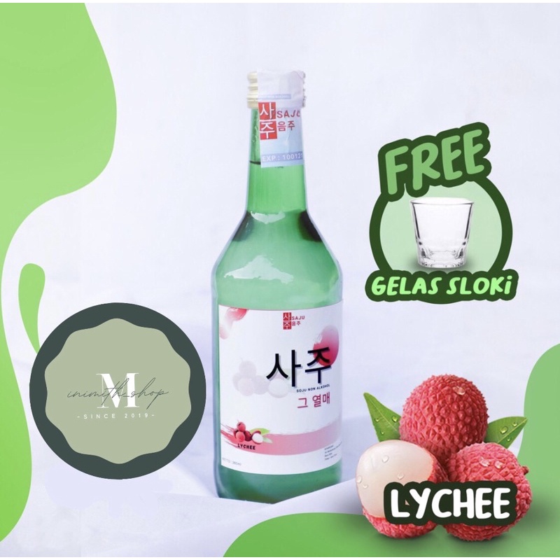 MINUMAN SOJU HALAL RASA LYCHEE FREE SLOKI