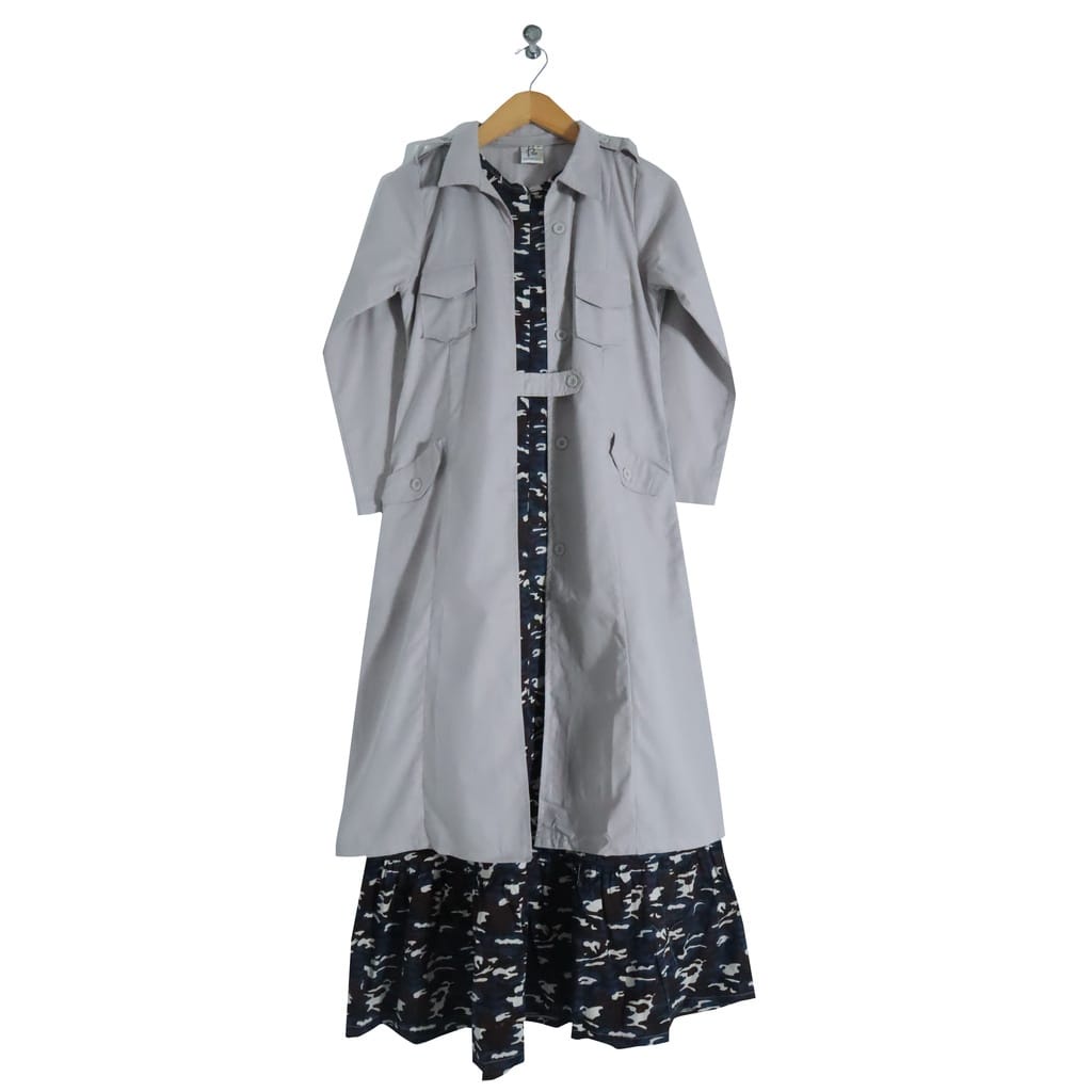 baju gamis wanita dress muslim terbaru Lunangoofficial- Gamis Lunan Go Kesan 2 pcs kode LS 446 Mot b