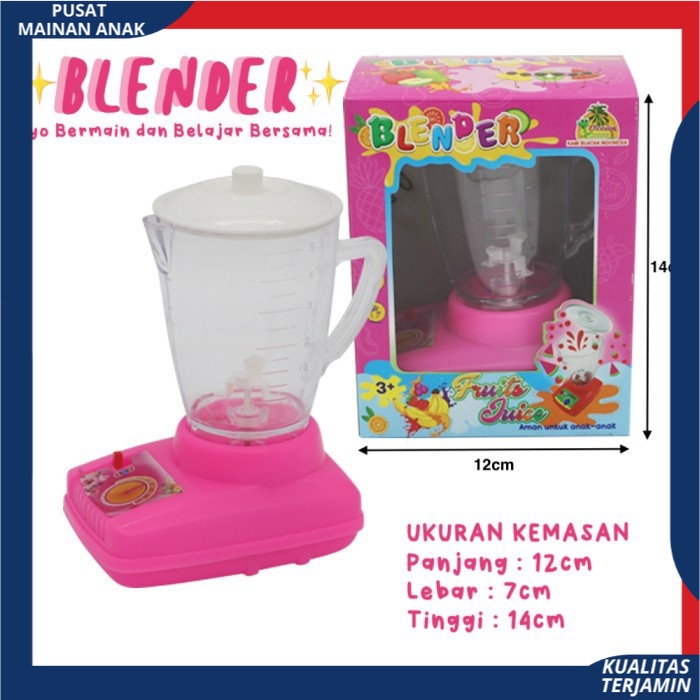 Mainan Anak Perempuan Blender Mainan Bisa Berputar Dan Menyala Masak Masakan SNI Termurah