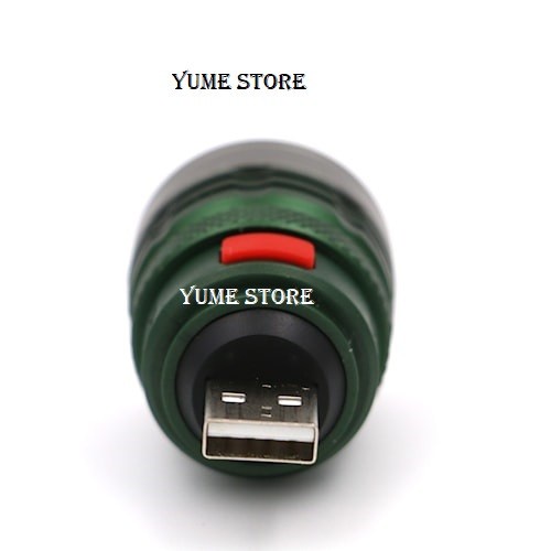 Senter LED USB Zoomable Mini Handy Flashlight 800 Lumens
