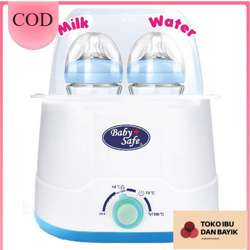 LB216 Baby Safe  Babysafe Twin Bottle Warmer (penghangat susu dan makanan bayi) / Alat Steril Botol