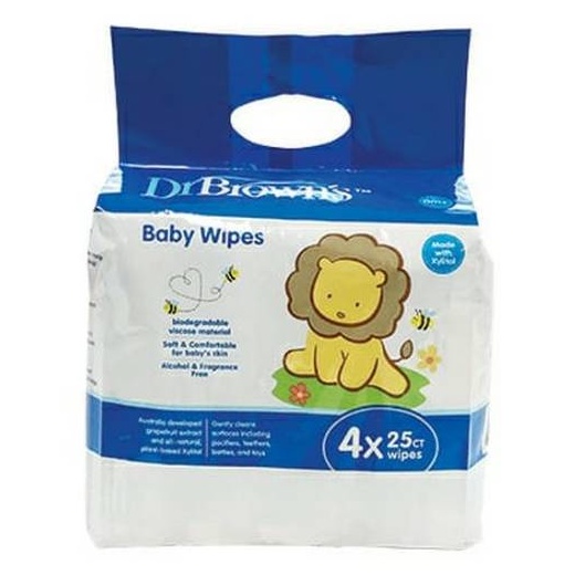 Dr. Brown's Baby Wipes 4 x 25's