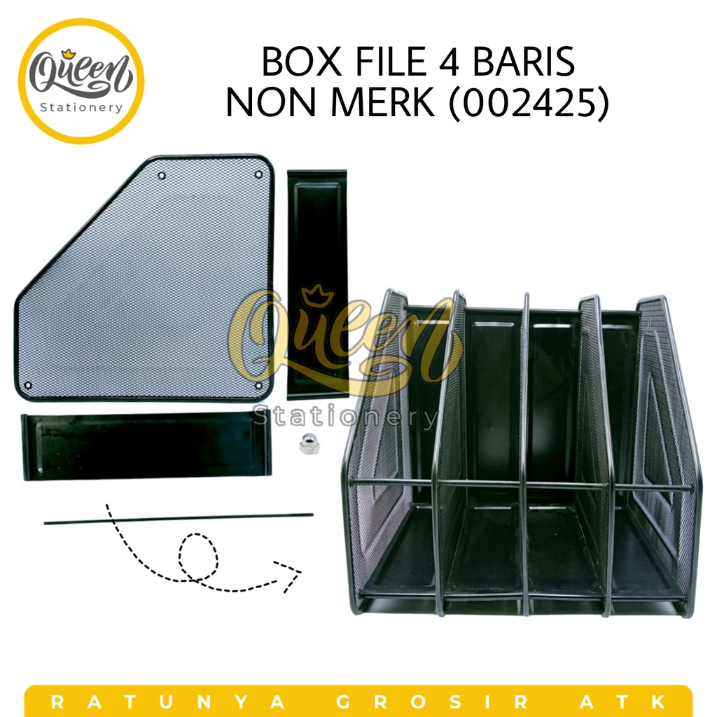 

1 PCS BOX FILE BESI 4 BARIS NON MERK (002425) / FILE ORGANIZER / RAK DOKUMEN