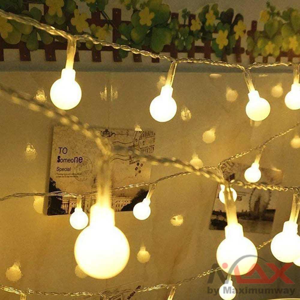 Lampu LED Tumblr Natal / Hias Bulat / Dekorasi Model Bola / Kelereng / Anggur 40LED 6M Lampu Hias MALAM ROMANTIS tenaga baterai Special Light String Ball String Lights USB/Battery Flash Christmas Fairy Garlands Outdoor Waterproof For Holiday Party