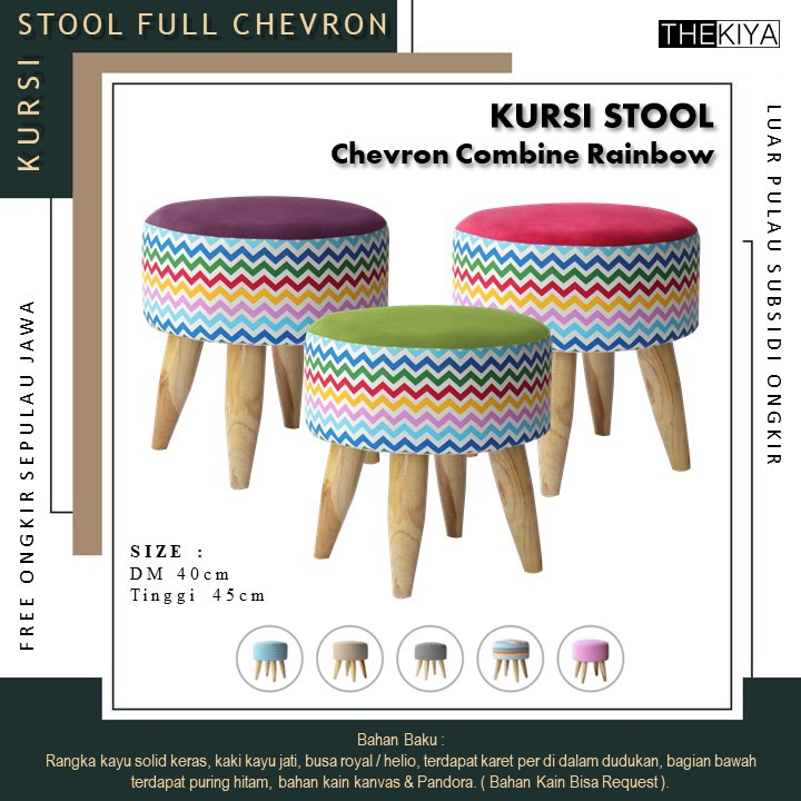 Kursi Stool Chevron Variasi Sofa Bundar FREE ONGKIR JAWA BALI