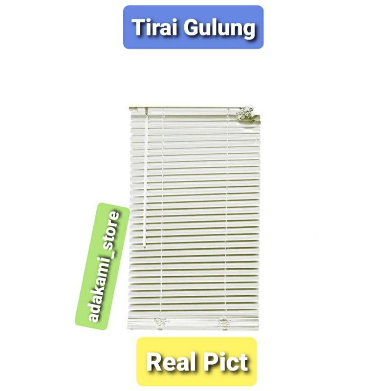 Tirai Gulung PVC 60×180cm / Tirai Jendela PVC/ Venetian blinds Kris