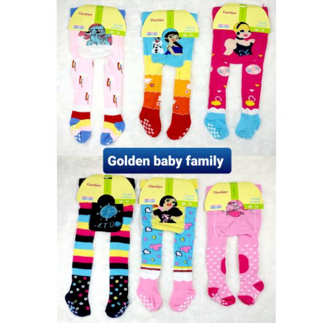 1 Pcs Legging Gerber/ Miti Motif Lucu Tutup Kaki Boy/Girl Uk 0-6 / 6-12 Bln