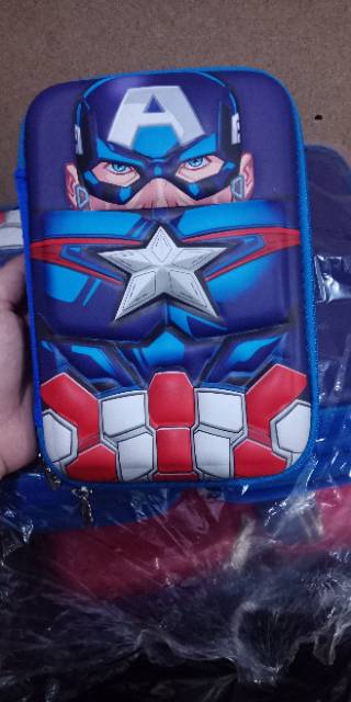 Kotak pensil smiggle super heroes spiderman,ironman,superman,batman,captainamerica-5