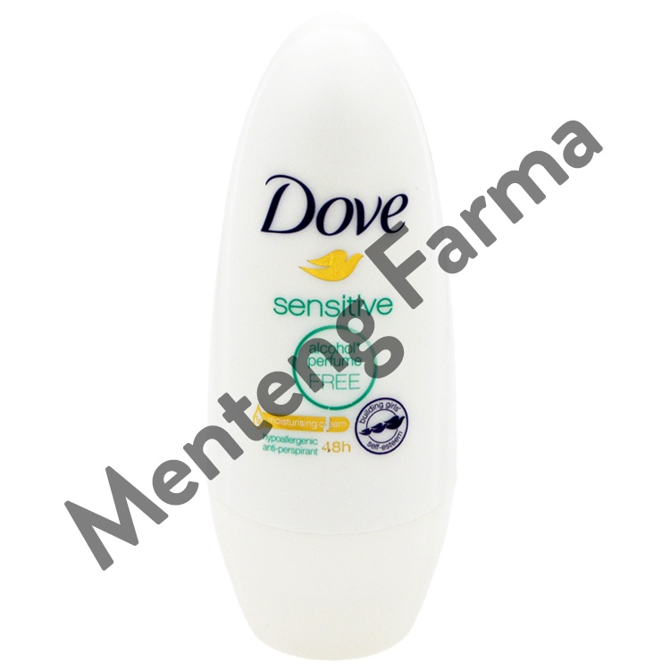 Dove Deodorant Roll On Sensitive 40 ML - Free Alcohol Perfume Hypoallergenic