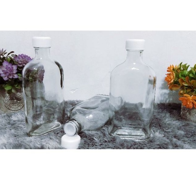 botol kaca gepeng 250ml botol kaca bening 250ml botol oval