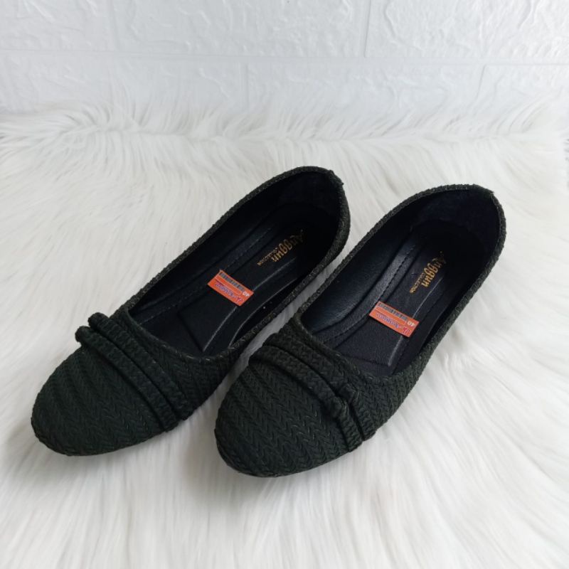 SEPATU BALET WANITA BAHAN DIKSI ARMY FLATSHOES WANITA TERBARU FLATSHOES VIRAL FASHION SALE