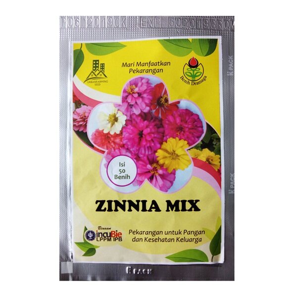 Benih Bibit Zinnia Mix IPB Dramaga 50 Biji Tanaman Hias Bunga Kertas