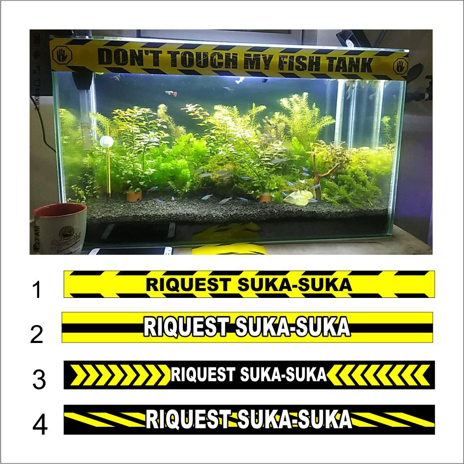 STIKER AQUARIUM CUTTING STIKER AQUARIUM BEBAS GANTI NAMA