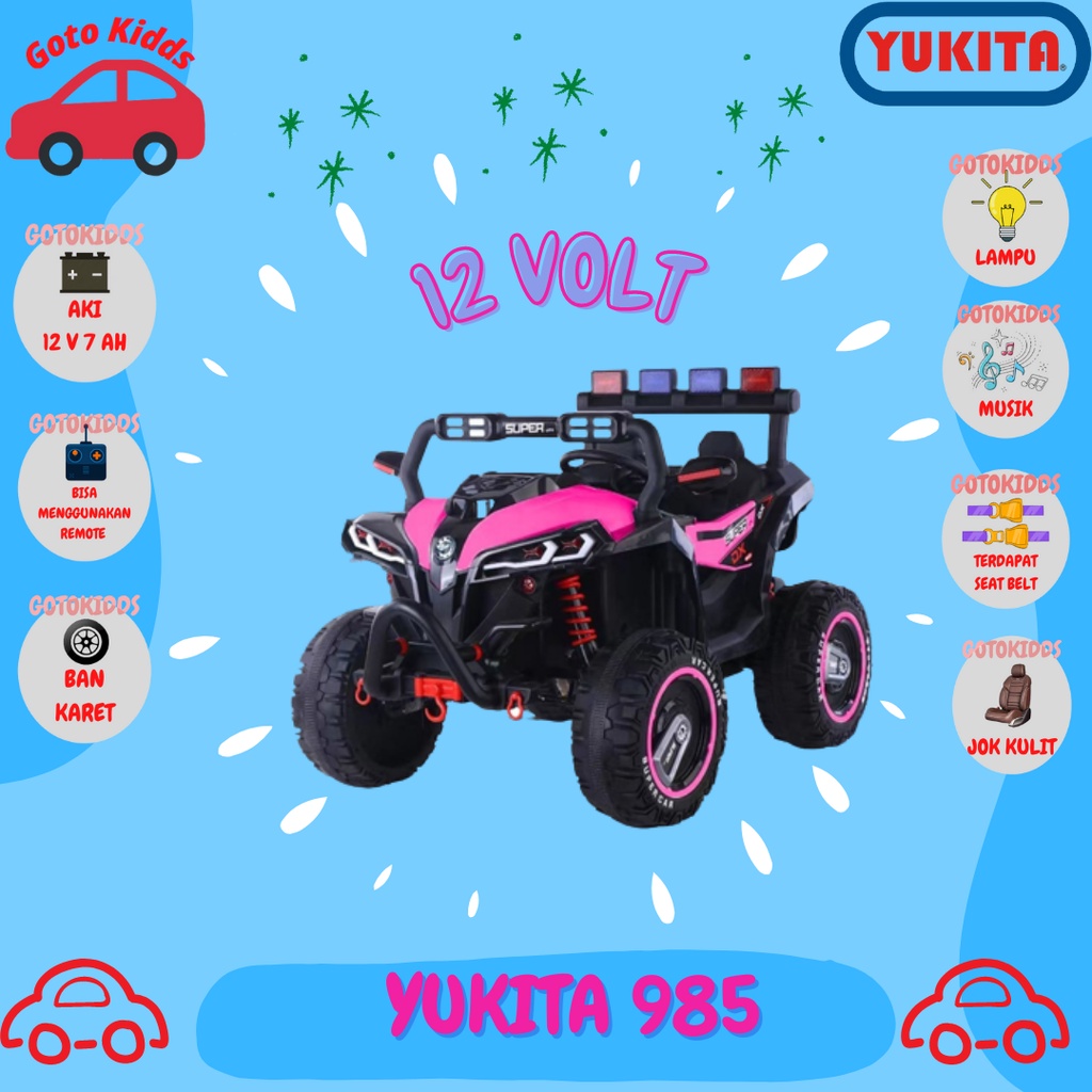 Mainan mobil aki anak - YUKITA 985 (UTV KOMODO) Maenan Mobilan Anak Keren