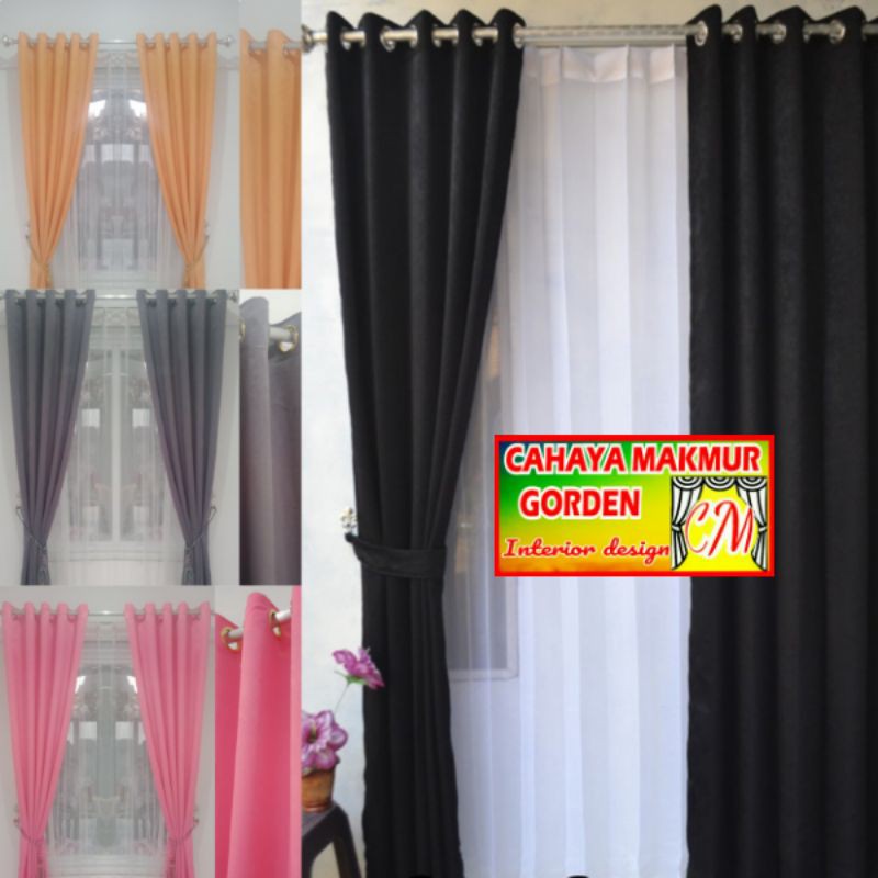 gorden polos nuvo gordyn polos minimalis/korden/Gordyn/tirai pintu&jendela
