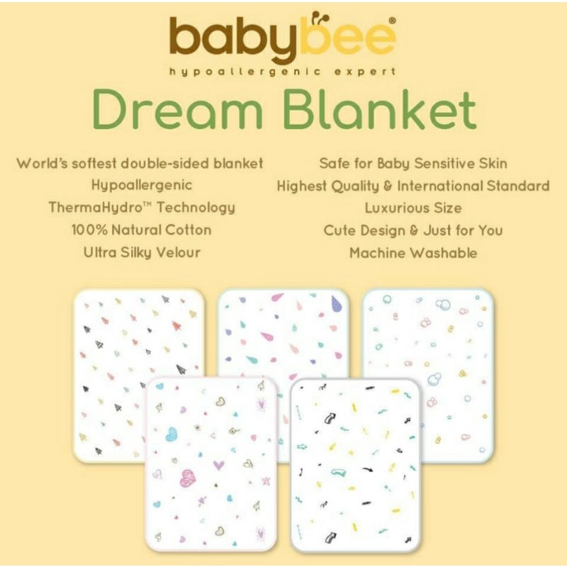 BABYBEE Dream Blanket Soft Fluffy Double Sided Selimut Bayi Baby Bee