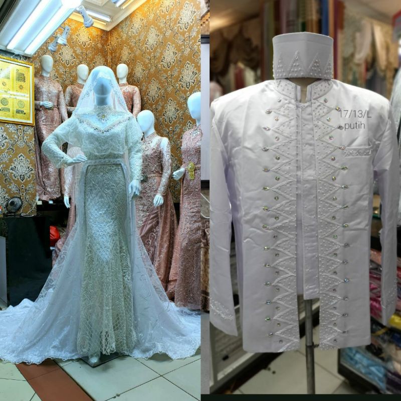 GAUN PENGANTIN COUPLE FULL PAYET SLIM BEREKOR//BASOFI