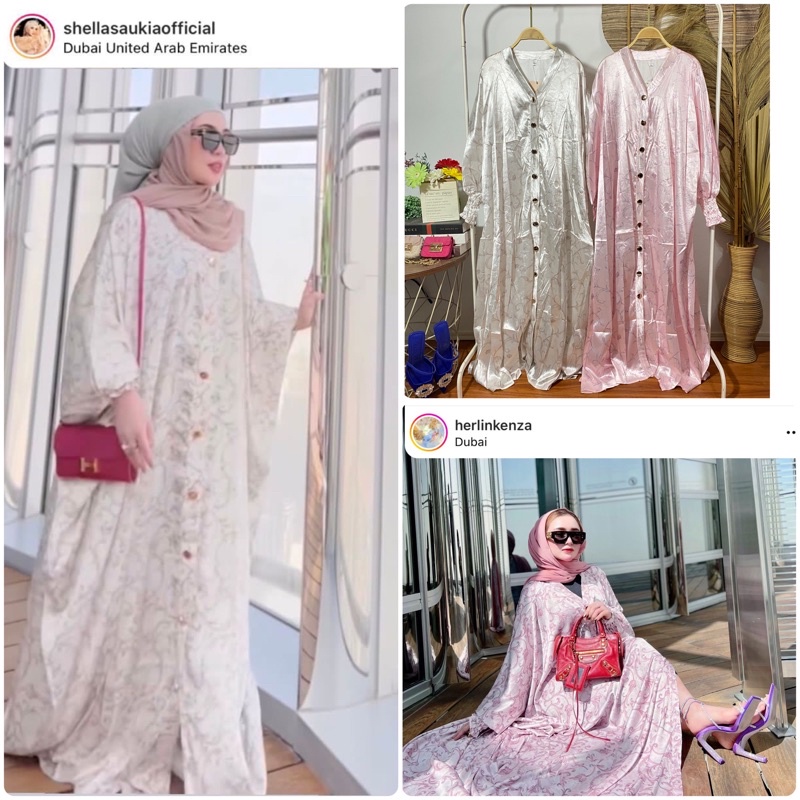 Dress Maxi Shella Saukia dan HERLIN KENZA SILK Import