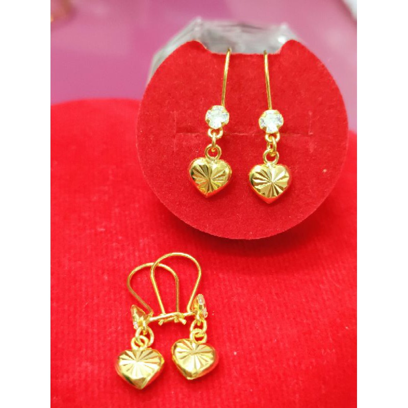 ANTING KAIT LOVE UKIR ( PERAK 925 ) LAPIS EMAS 24K