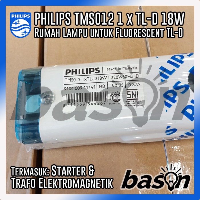 PHILIPS SiMbat TMS012 1xTL-D18W - Rumah Lampu TL