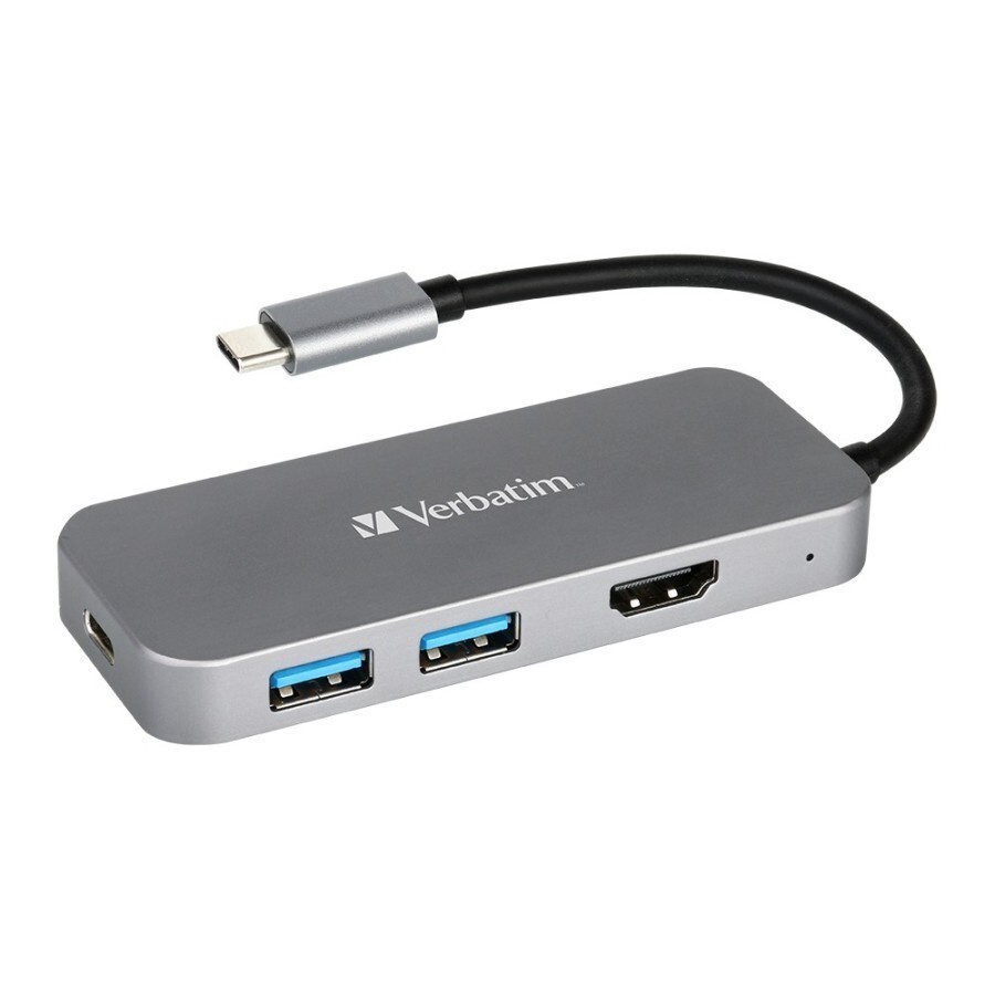 Docking Verbatim USB-C To USB C HDMI PD100W- USB C Hub Verbatim 66123