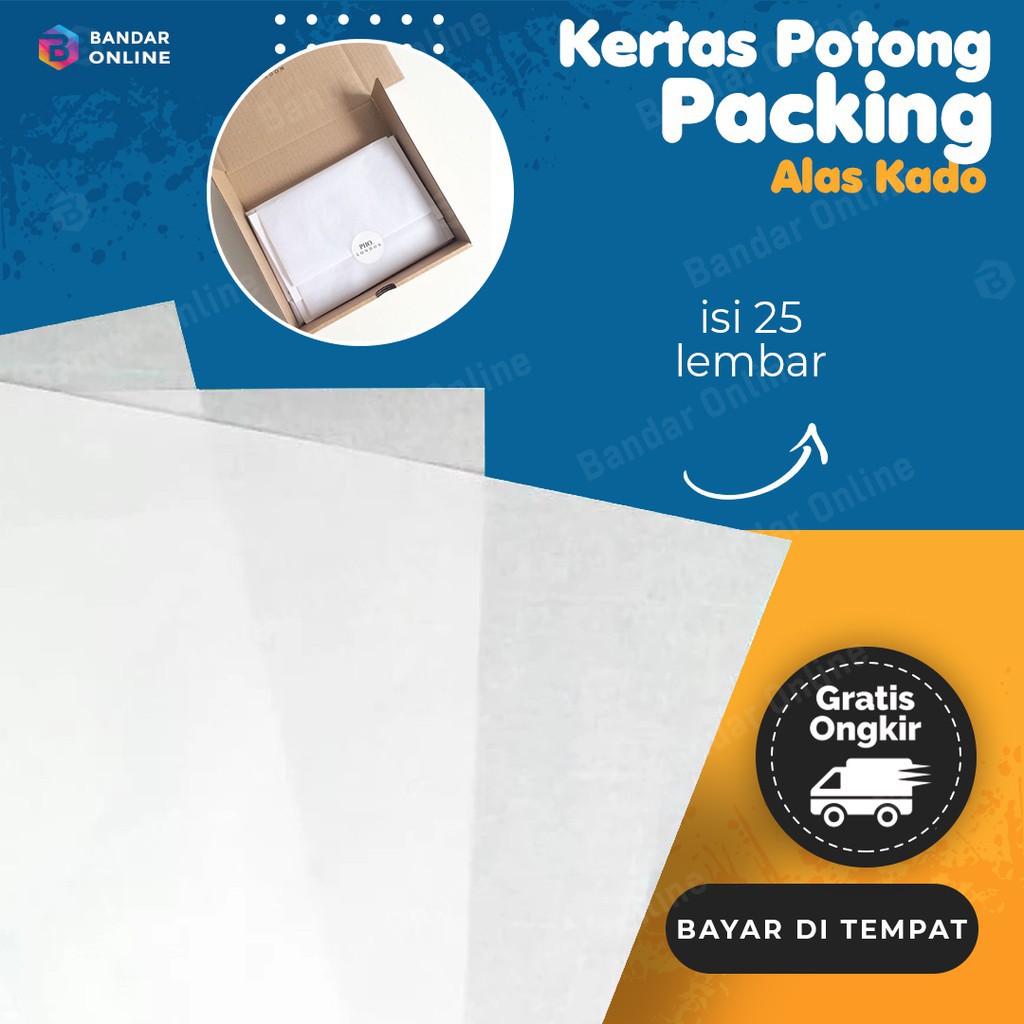 

Kertas Bungkus Packing Papper Baju Sepatu Set 25 Lembar