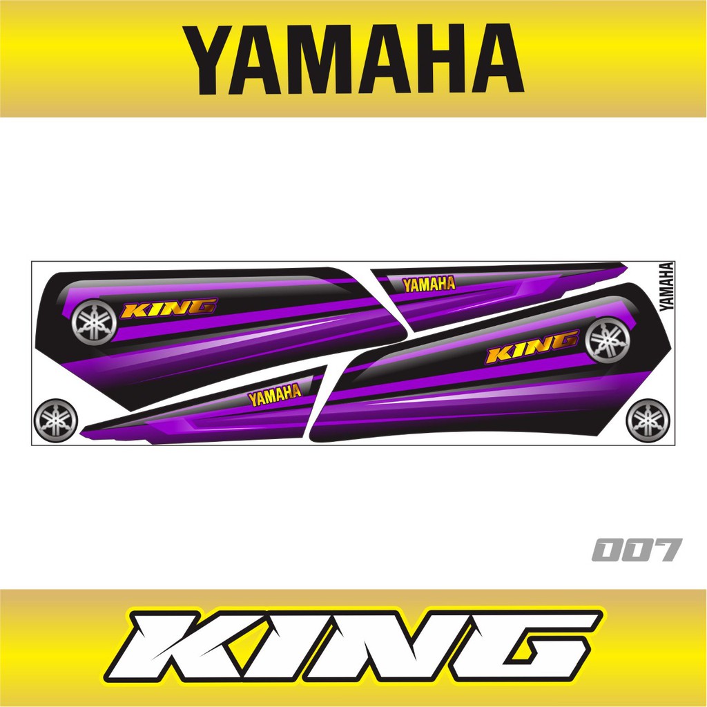 STRIPING VARIASI RX KING DASAR HITAM LIS UNGU 07 @INDIGO01