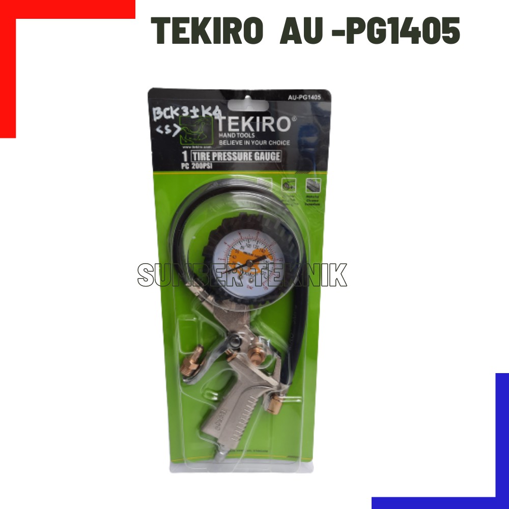 PENGISI ANGIN BAN + METER TEKIRO AU-PG1405||INFLATOR TEKIRO MADE IN JAPAN
