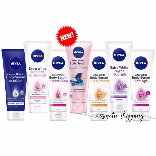 nivea care protect night nourish body serum 180ml 70ml